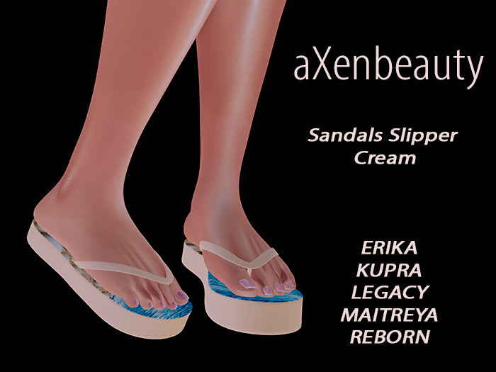 aX: Sandals Slipper Cream