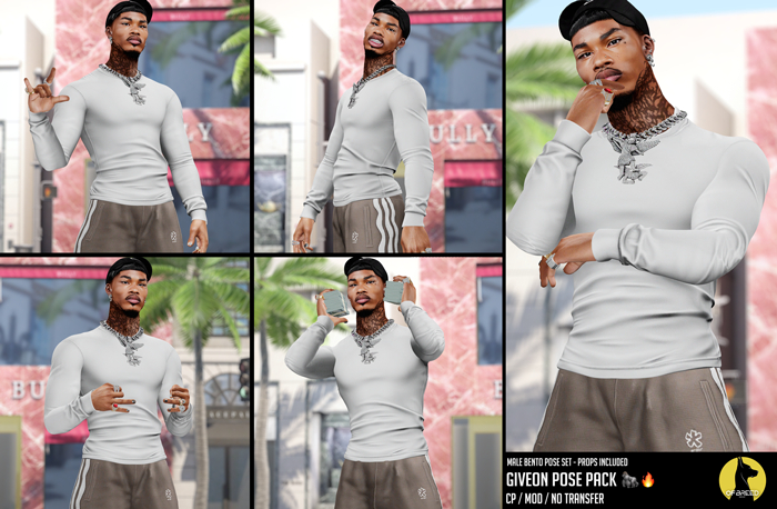 Of Breed: Giveon Pose Pack ~ Bento for Pics / Props Included