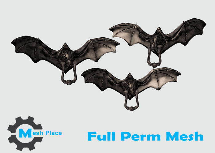 Mesh Place - Halloween Bat Door Knocker Full Perm Mesh (add to