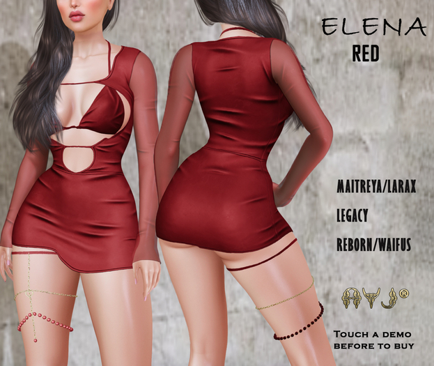 !! SEXY OUTFIT MOD. ELENA RED !!- A&J CREATION AND FRANCHISE.
