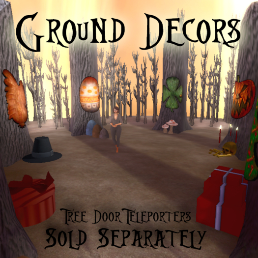 Holiday Ground Decors  for tree portal doors