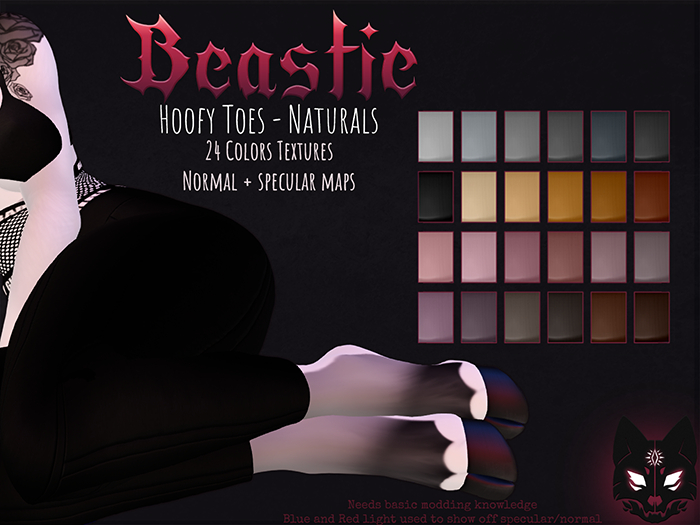 {Beastie}: Hoofy Toes Textures - Natural