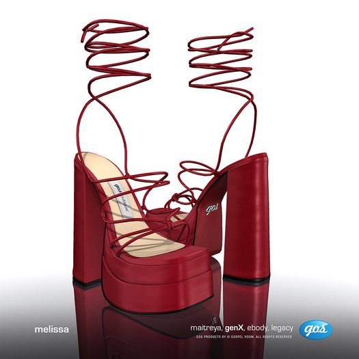 [Gos] Melissa Platform Sandals - Carmine