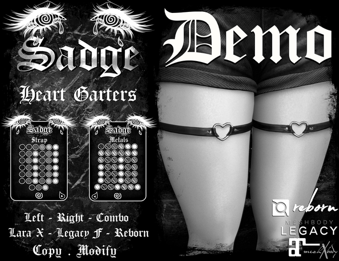 Sadge Heart Garters DEMO
