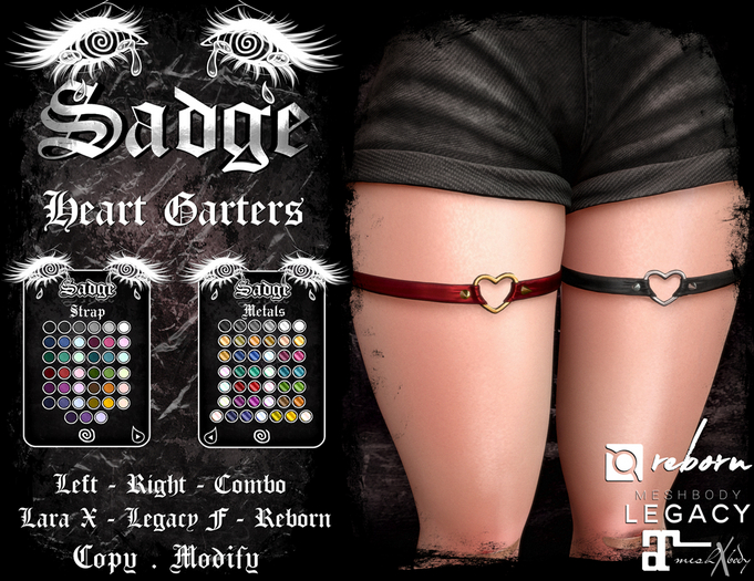 Sadge Heart Garters