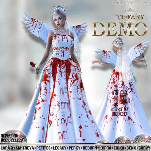 ::TD:: Deadly Bride Gown {Mesh} Halloween DEMO + Lara X
