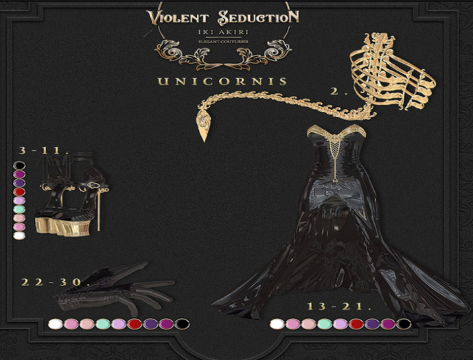 Violent Seduction - Unicornis Complete Set RED + tail RARE