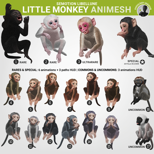 SEmotion Libellune Little Monkey Animesh ULTRARARE 03