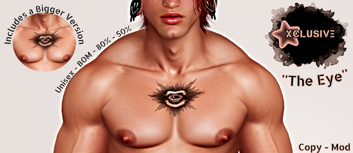 XCLUSIVE The Eye chest tattoo 