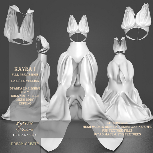 !Lyrical B!zarre Templates! - Kayra I MESH DAE Version