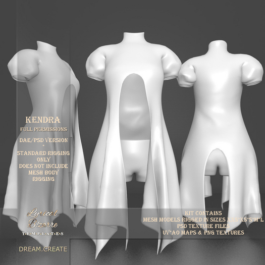 !Lyrical B!zarre Templates! - Kendra MESH DAE Version