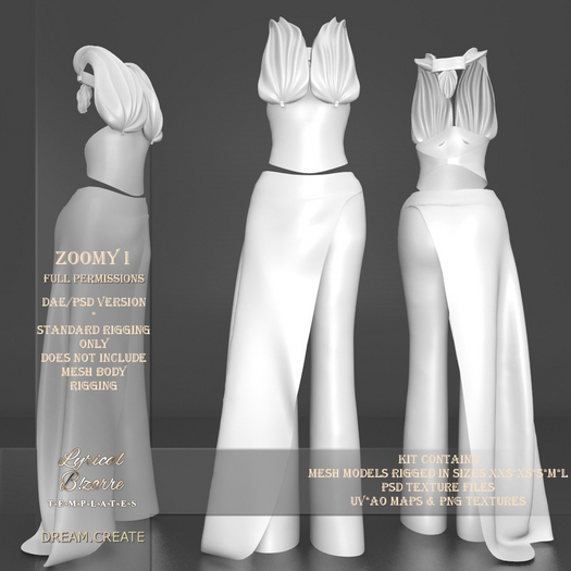 !Lyrical B!zarre Templates! - Zoomy I MESH DAE Version