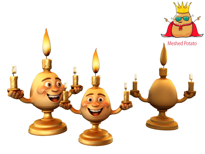 Meshed Potato - Fantasy Candelabra Full Perm Mesh (add)