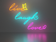 Live love neon sign Full Permission
