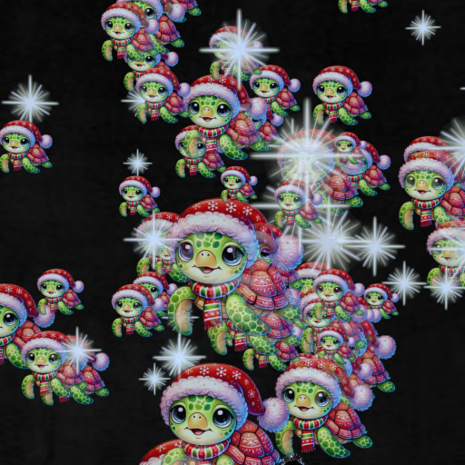 Santa Turtle Baby Confetti Tosser Thrower