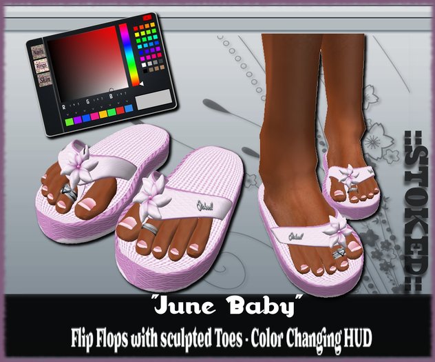 ::STOKED:: "June Baby" Flops - Pink
