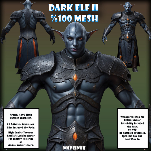 MADEINUK_Dark Elf II - Mesh Avatar