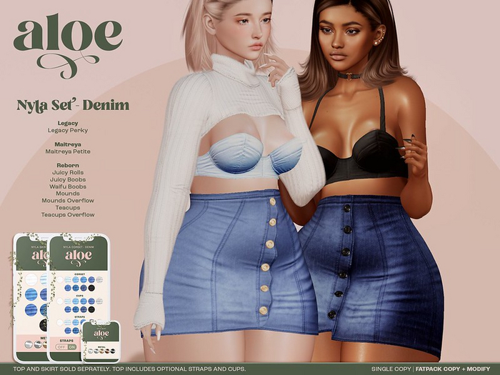 Aloe. Nyla Top - Denim // FATPACK