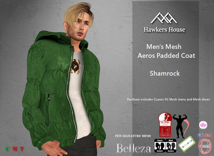 *HH* Men's Mesh Aeros Padded Coat Shamrock