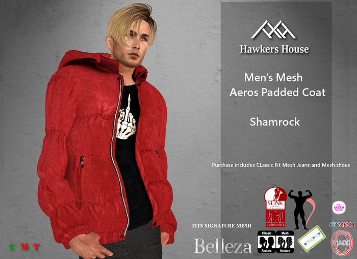 *HH* Men's Mesh Aeros Padded Coat Red