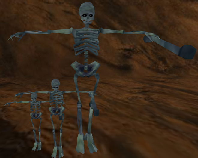 FullPerm Charmed Skeleton 3 size pack mesh avatar