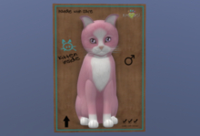 Chateau Cat Pink and White Tapestry Royale Male Cat KittyCatS