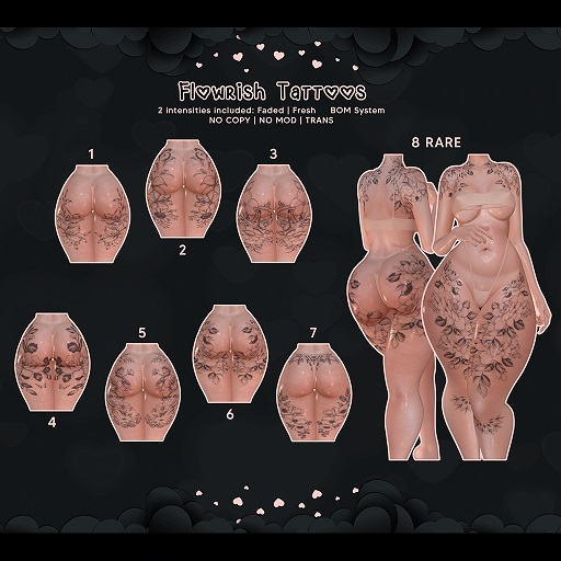8. Dazed. Flourish Tattoo #8 [BOM] RARE