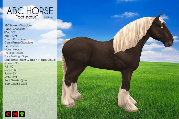 ABC Horse - Chocolate *Pet Status*