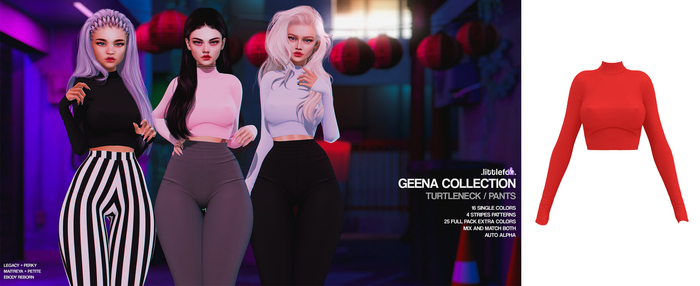 .little fox. - Geena turtleneck top // red