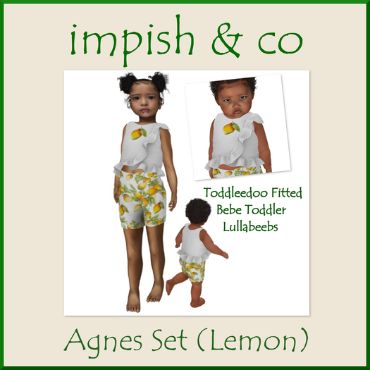 impish & co ~ Agnes Set (Lemon) BOX