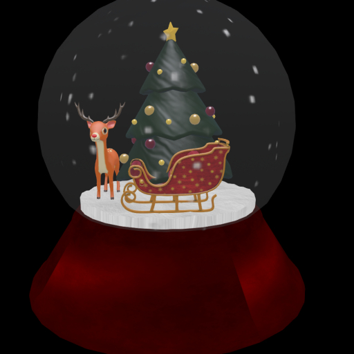 (PD) Rudolph Snow Globe With Song