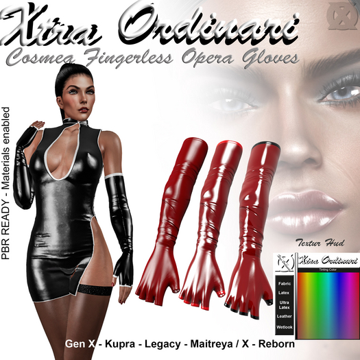 *XO* Cosmea Fingerless Opera Gloves