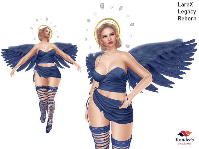 Complete Blue Angel Outfit, Boots, Wings, HALO