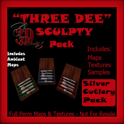 "Three Dee " Cutlery Sculpty Pack