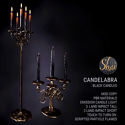 *Shai* Candelabra Black 