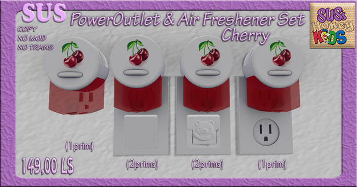 SUS Poweroutlet & Air Freshener Set Cherry BOX