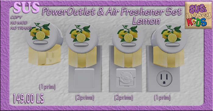 SUS Poweroutlet & Air Freshener Set Lemon BOX