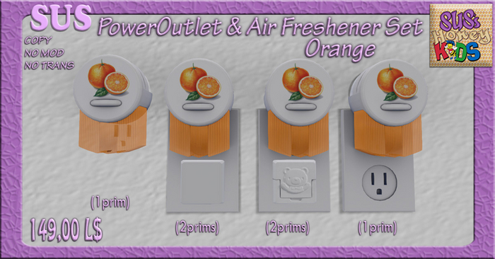 SUS Poweroutlet & Air Freshener Set Orange BOX