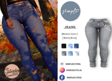 [simpleCUTE]  Jeans - Grey  //ADD ME//