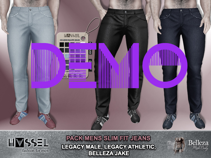 (HASSEL) DEMO MENS SLIM FIT JEANS LEGACY MALE LEGACY ATHLETIC BELLEZA JAKE 454