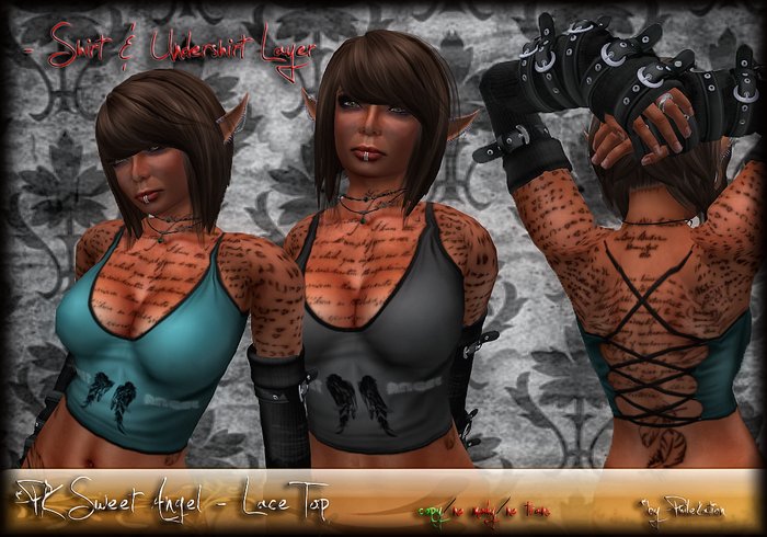 *PK Sweet Angel - Lace Top - yellow slx