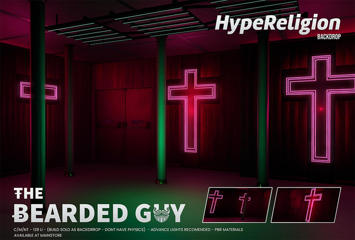 Hype Religion Backdrop PBR - The Bearded Guy