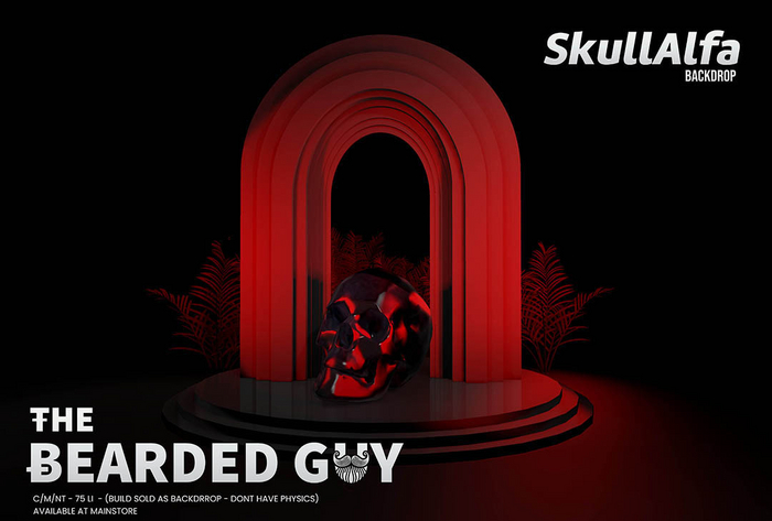 Skull Alfa Backdrop - The Bearded Guy 