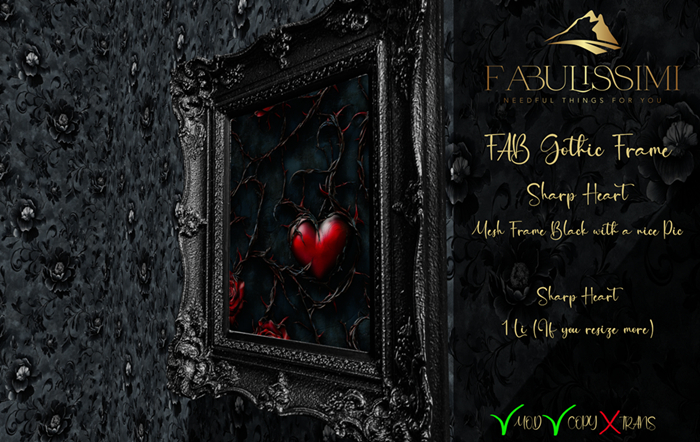 FAB Gothic Frame Sharp Heart (ADD me)