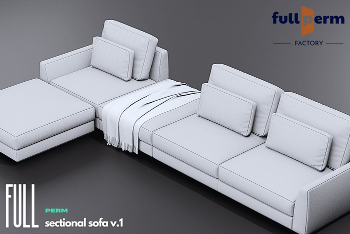 Full perm Factory Sectional sofa v.1 