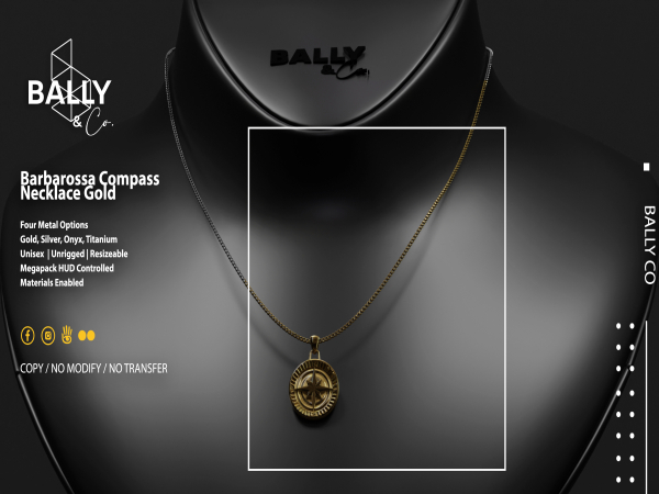 'BALLY & CO'  Barbarossa Compass Gold
