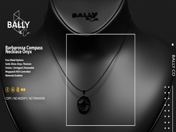 'BALLY & CO'  Barbarossa Compass Oynx