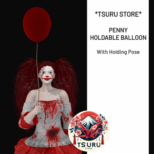 *Tsuru Store* Penny Holding Balloon (with pose)