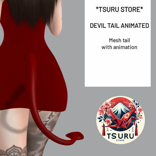 *Tsuru Store* Devil Tail Animated - Red {mesh}