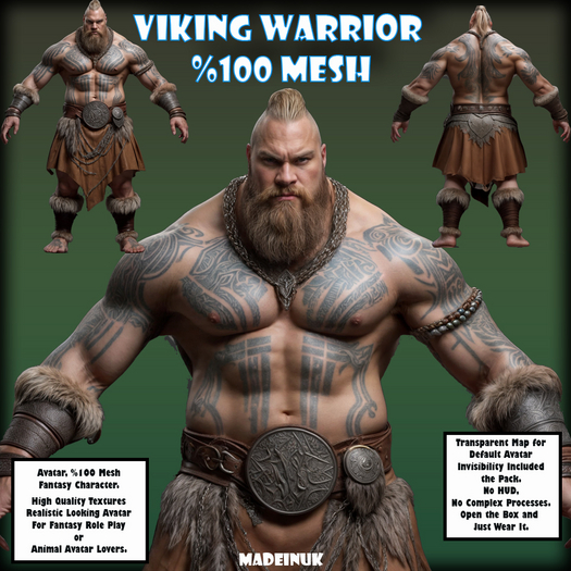 MADEINUK - Viking Warrior - Mesh Avatar